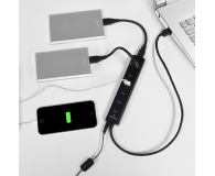 Axagon HUE-SA7BP, 7x USB 5Gbps ALU CHARGING hub, kabel USB-A 40cm - 1353433 - zdjęcie 5
